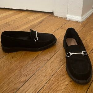 Topshop Black Suede loafers
